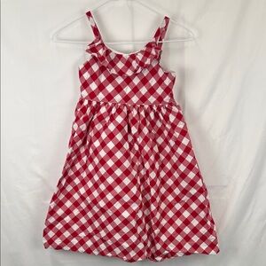 Gymboree - Size 7 - Girls Dress - Red and White Plaid - Picnic - Sleeveless